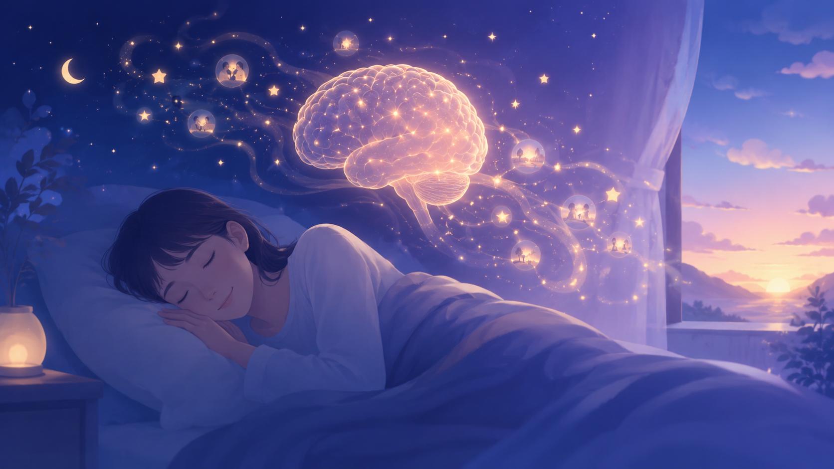 夜空と眠りのイメージ