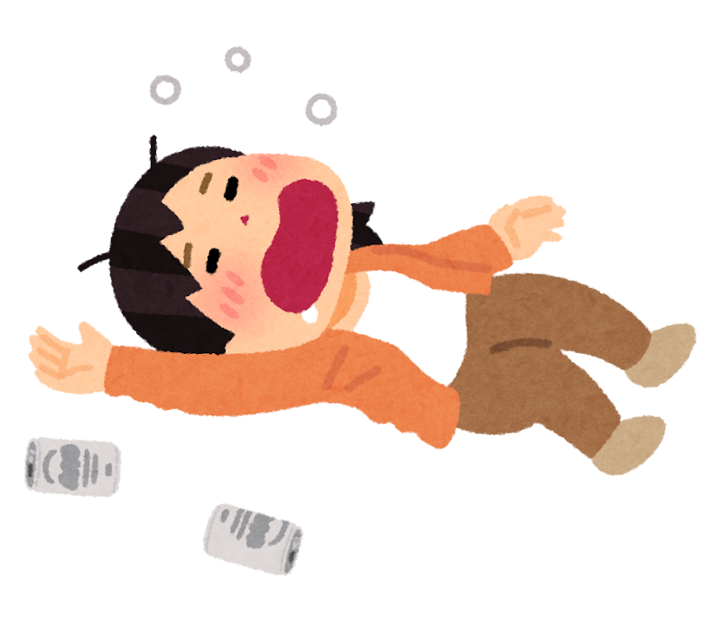 お酒とお茶のイラスト
