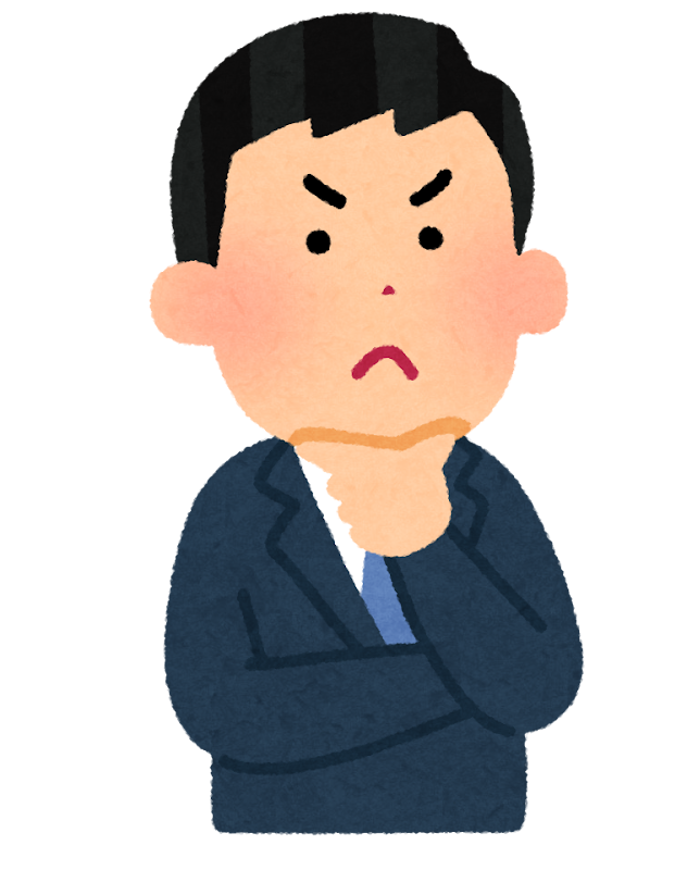 ひとりで物思いにふける男性のイラスト