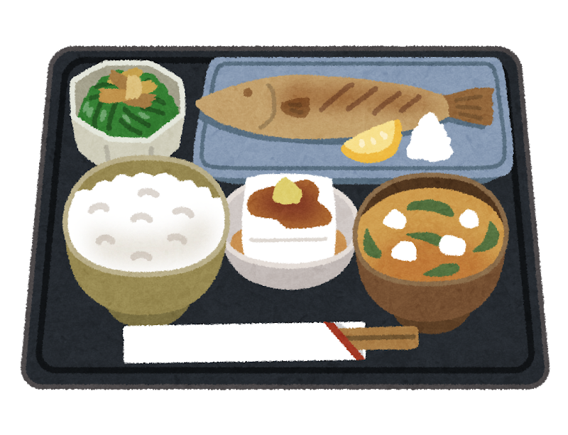 和食の献立のイラスト