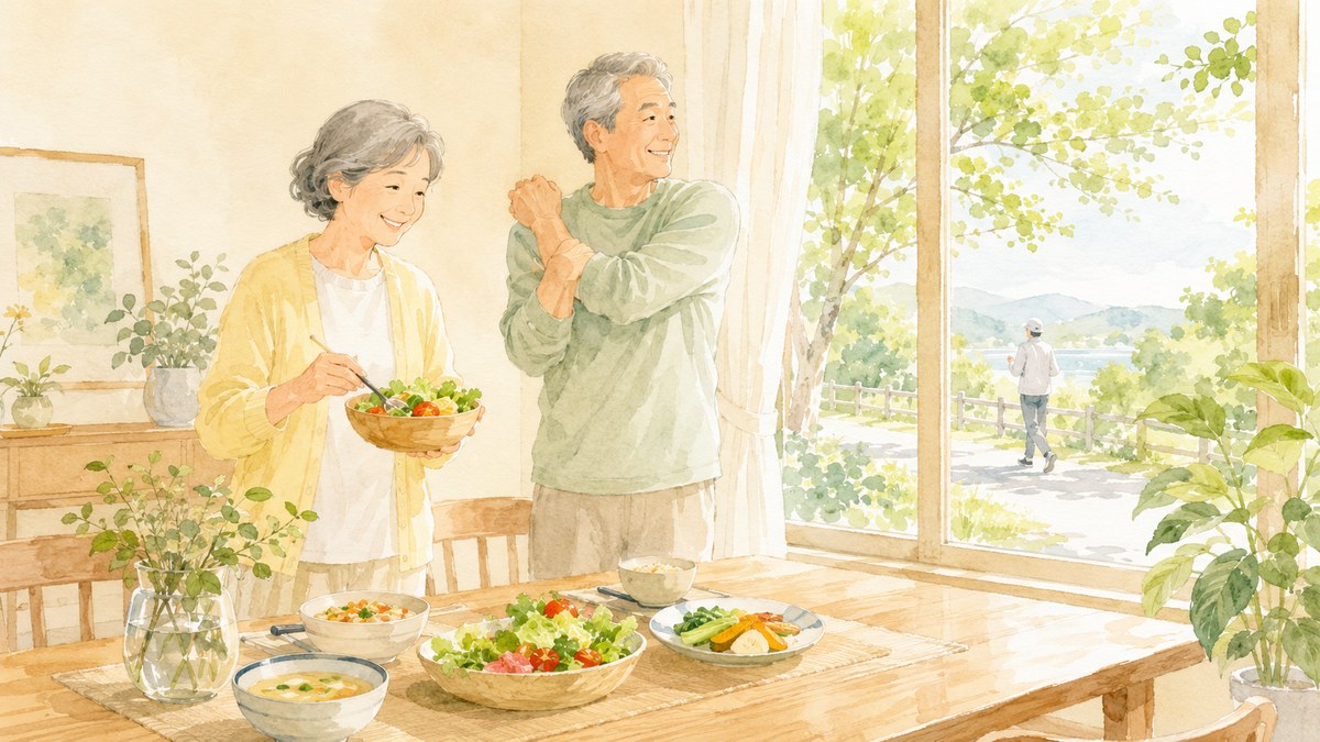 薬と生活習慣を考えるイメージ