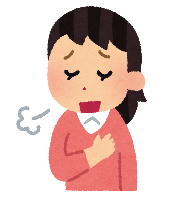 安心してほっとしている人のイラスト